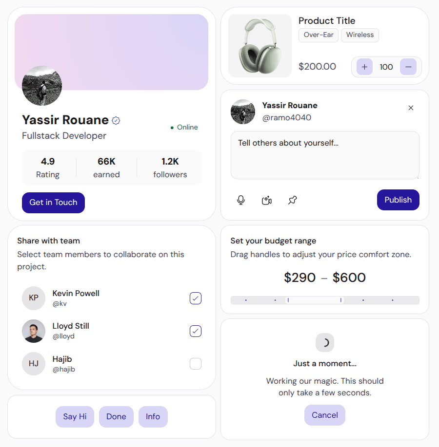 Examples on mobile